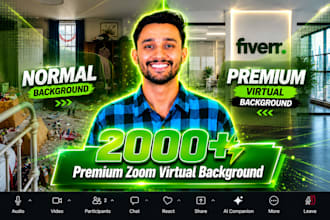 design zoom virtual background with your logo in 3d look