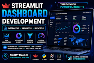 build streamlit dashboards in python