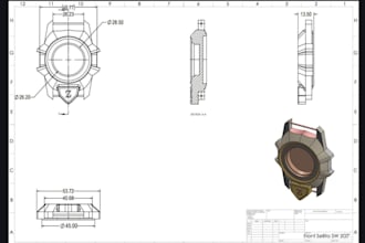 create watch cad design, technical drawing, cnc ready, and product design