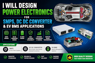 design power electronics pcb for smps, dc dc converter, and ev bms applications