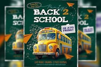 design high quality toddler, daycare, kindergarten and school flyer