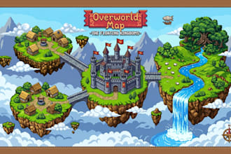 create 2d map, pixel art game map and tileset for your game