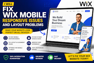 fix wix mobile responsive issues and wix website layout problems