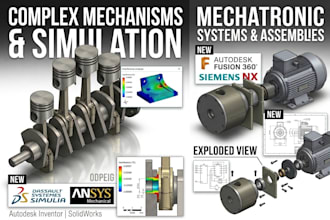 3d industrial cad design mechanical engineering modeling in solidworks fusion360