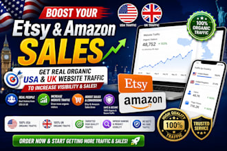 do organic USA,UK website traffic to increase sales,etsy amazon
