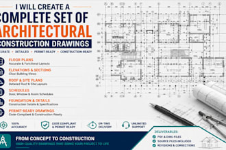 create a complete set of architectural construction drawings