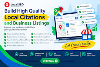 build local SEO citations and business listings