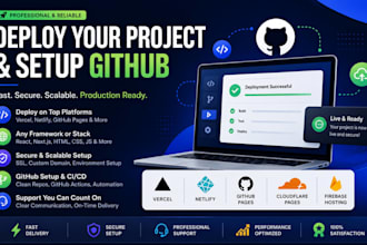 deploy your website on vercel, netlify, github pages and setup github