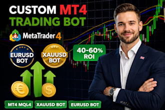 do custom mt4 trading bot, metatrader 4 bot, mt4 bot, mql4 bot, eurusd bot