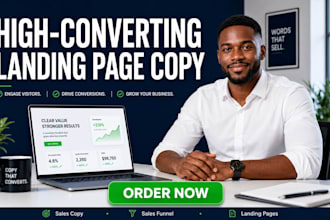 write high converting landing page copy and sales funnel copy