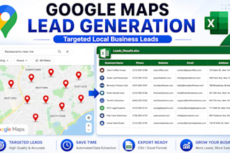 scrape google maps business leads and deliver them in excel or csv