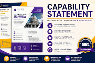 write and design capability federal government statement business flyer contract