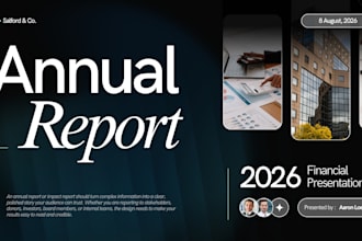 create esg pitch deck annual report impact report and corporate business report