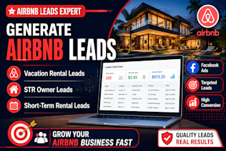 generate airbnb, vacation rental, str, short term rental leads via facebook ads