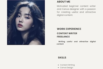 design professional resume and CV templates in canva