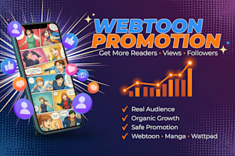 do webcomic promotion, webtoon tapas, wattpad, manga, comic promotion