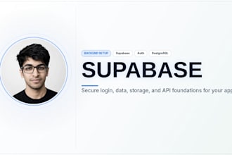 build your supabase backend with auth, API and database