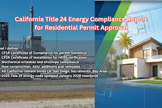 california title 24 energy compliance report for residential permit approval