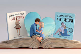 create romantic book cover design