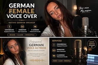 record a professional german female voice over