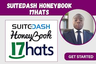 setup your suitedash honeybook 17hats CRM automation workflows and client portal