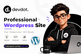 create wordpress site, develop custom wordpress, business website development