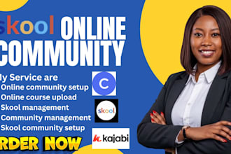 skool community setup, skool online course content creation