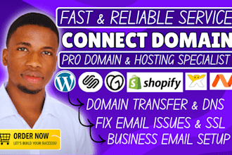 connect domain to your website transfer domain fix dns email