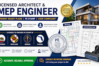 mep engineer plan licensed architect pe stamp in california maryland indiana fl