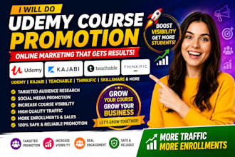 do udemy course promotion, udemy online marketing, kajabi course promotion
