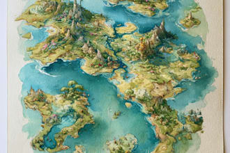 custom watercolor map design