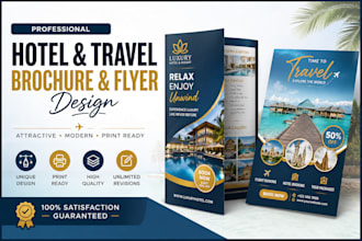 design hotel and travel tourism brochure and flyer for your business