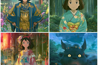 create a classic japanese anime illustration for you