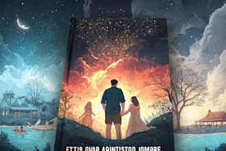 design a nostalgic romantic book cover
