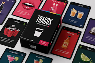 design adult playing card game drinking, couple card deck, box mockup rulebook
