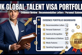 prepare your uk global talent visa evidence portfolio uk