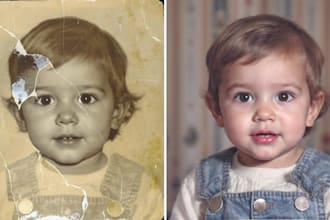 restore your old damaged photo professionally inphotoshop