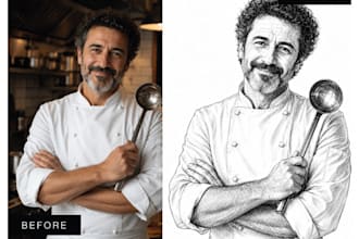 create a custom portrait illustration