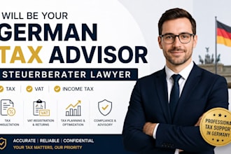 be your german tax advisor, steuerberater lawyer on tax, vat, income tax