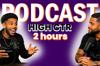 design professional podcast youtube thumbnails in 2 hours