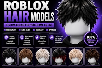 create roblox ugc accessories, characters, hair, and custom