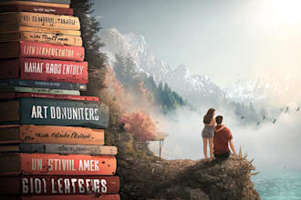 create illustrated character art for your romance book cover