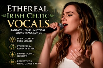 sing ethereal irish celtic vocals, fantasy folk music mystical soundtrack songs