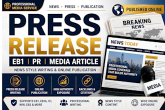 create professional press release and media article for public recognition