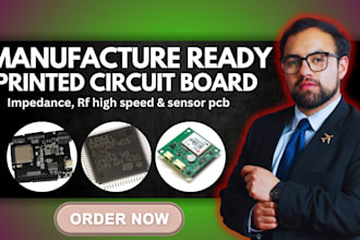 design rf high speed, impedance control, bga routing power pcb and sensor module