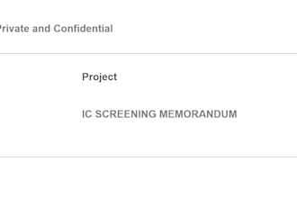 build a screening memo