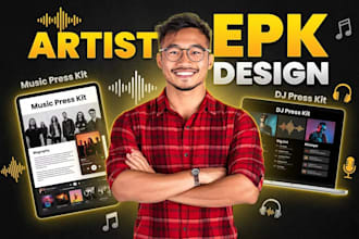 design a professional media kit, epk, or speaker one sheet, music, artlist, epk