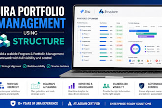 set up jira portfolio and program management using structure