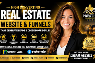 build funnels for real estate website, ebook course landing page in systeme io