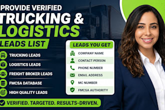 provide verified trucking and logistics leads list